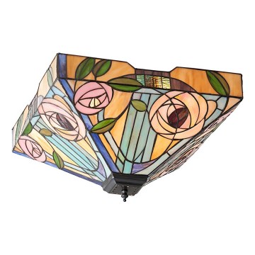 Endon 70698 - Tiffany WILLOW stropna svetiljka 2xE27/60W/230V