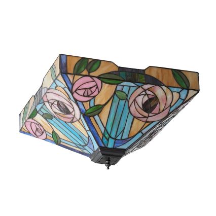 Endon 70698 - Tiffany WILLOW stropna svetiljka 2xE27/60W/230V