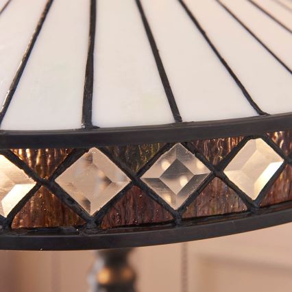 Endon 70935 - Stona lampa Tiffany FARGO, 2x E27/60W/230V, prečnik 41,5 cm