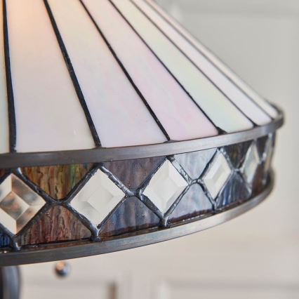 Endon 70936 - Stojeća lampa Tiffany FARGO 2xE27/60W/230V prečnika 50 cm