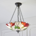 Endon 70946 - Luster na lancu Tiffany BOTANICA 3xE27/60W/230V prečnik 45 cm