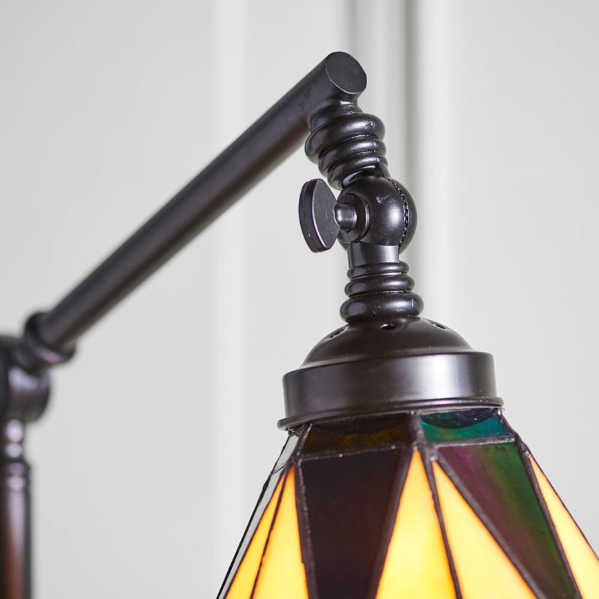 Endon 74355 - Podna lampa Tiffany DARK STAR 1xE14/40W/230V