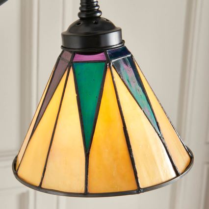 Endon 74355 - Podna lampa Tiffany DARK STAR 1xE14/40W/230V