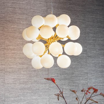 Endon 76499 - Luster na sajli OSCAR 28xG9/18W/230V zlatna