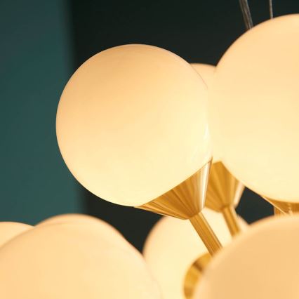 Endon 76499 - Luster na sajli OSCAR 28xG9/18W/230V zlatna