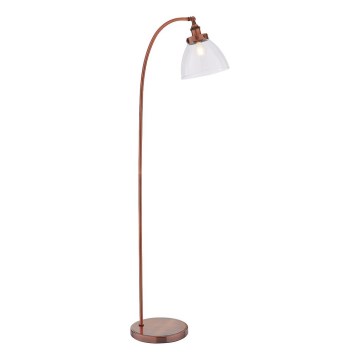 Endon 77862 - Podna lampa HANSEN 1xE27/40W/230V bakarna
