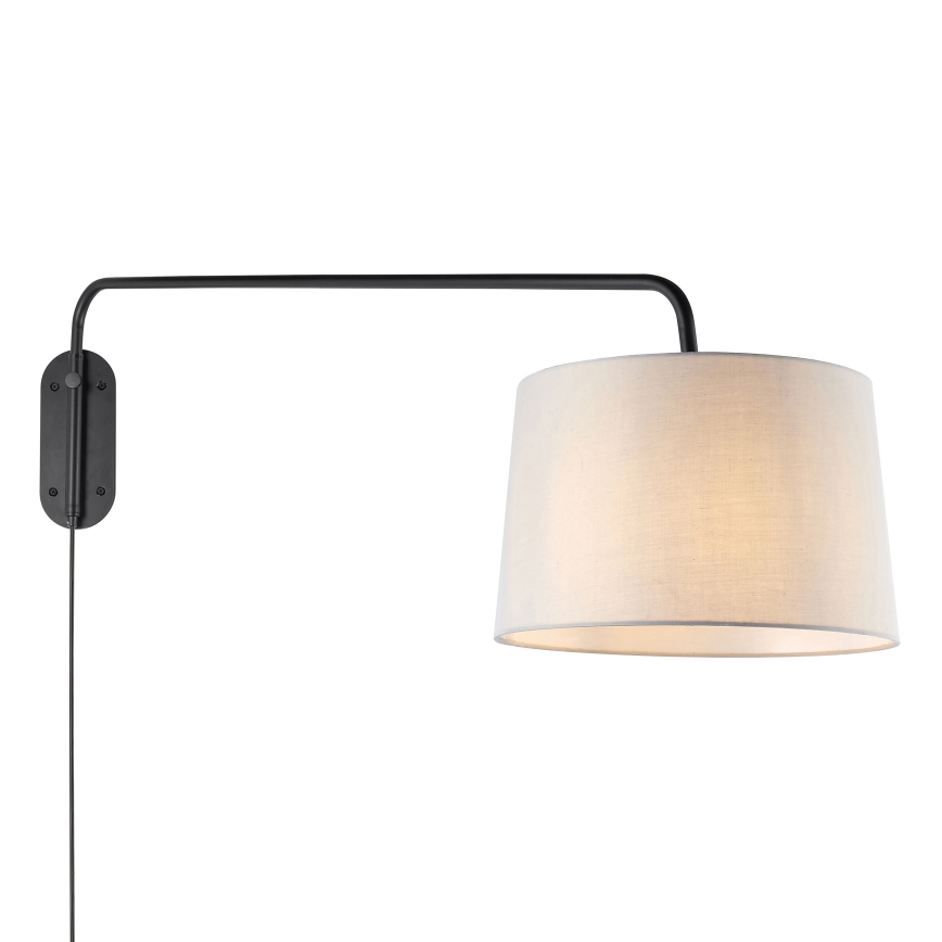 Endon 79380 - Zidna lampa CARLSON 1xE27/40W/230V siva/crna