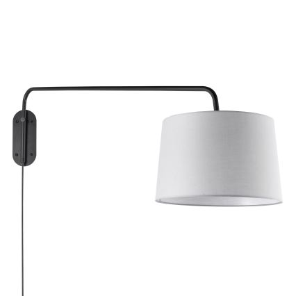 Endon 79380 - Zidna lampa CARLSON 1xE27/40W/230V siva/crna