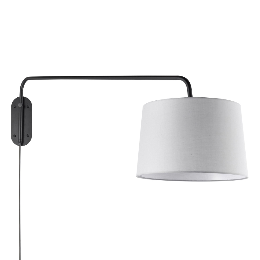 Endon 79380 - Zidna lampa CARLSON 1xE27/40W/230V siva/crna