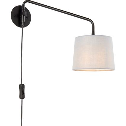 Endon 79500 - Zidna lampa CARLSON 1xE14/40W/230V, siva/crna