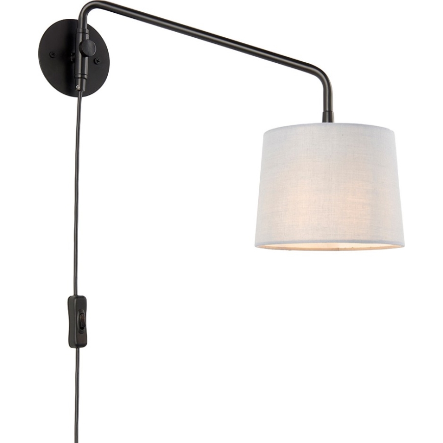 Endon 79500 - Zidna lampa CARLSON 1xE14/40W/230V, siva/crna
