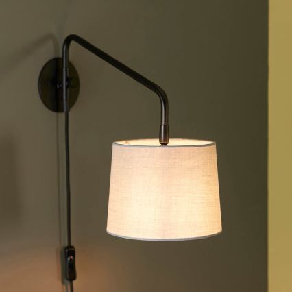 Endon 79500 - Zidna lampa CARLSON 1xE14/40W/230V, siva/crna