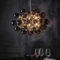 Endon 80124 - Luster na sajli INFINITY 8xG9/28W/230V crna/zadimljena