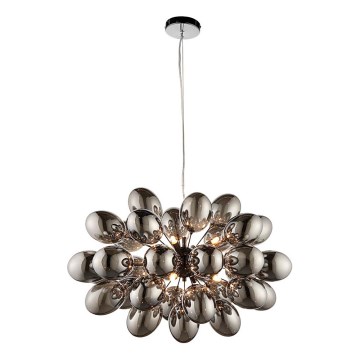 Endon 80124 - Luster na sajli INFINITY 8xG9/28W/230V crna/zadimljena