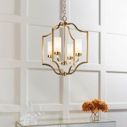 Endon 81914 - Luster na lancu EDREA 4xE14/6W/230V mesing