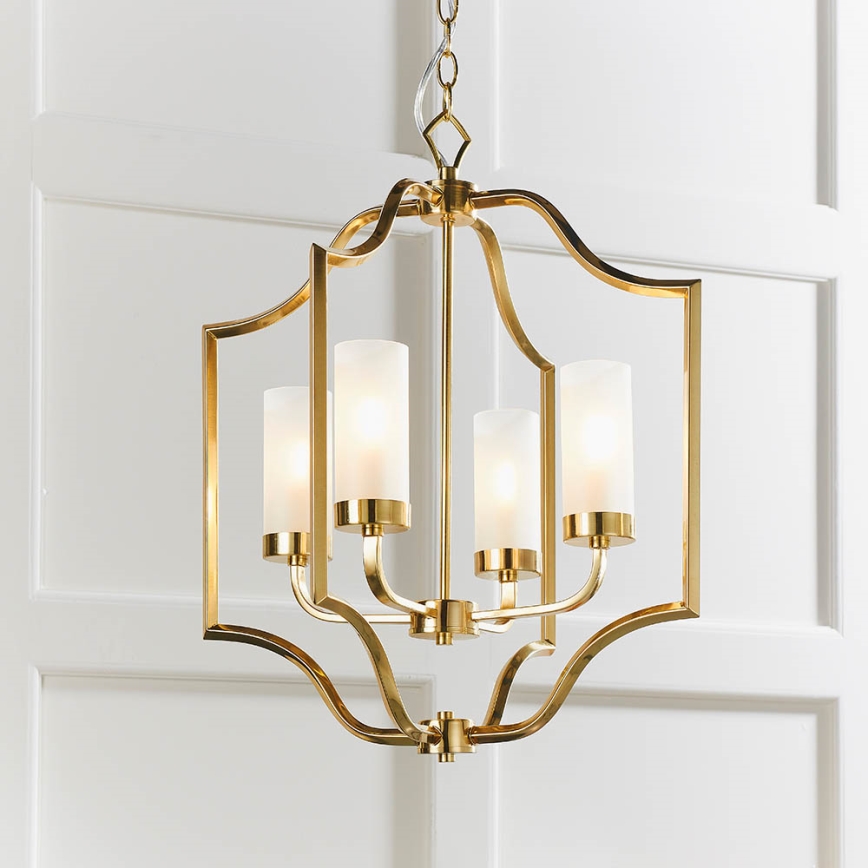 Endon 81914 - Luster na lancu EDREA 4xE14/6W/230V mesing