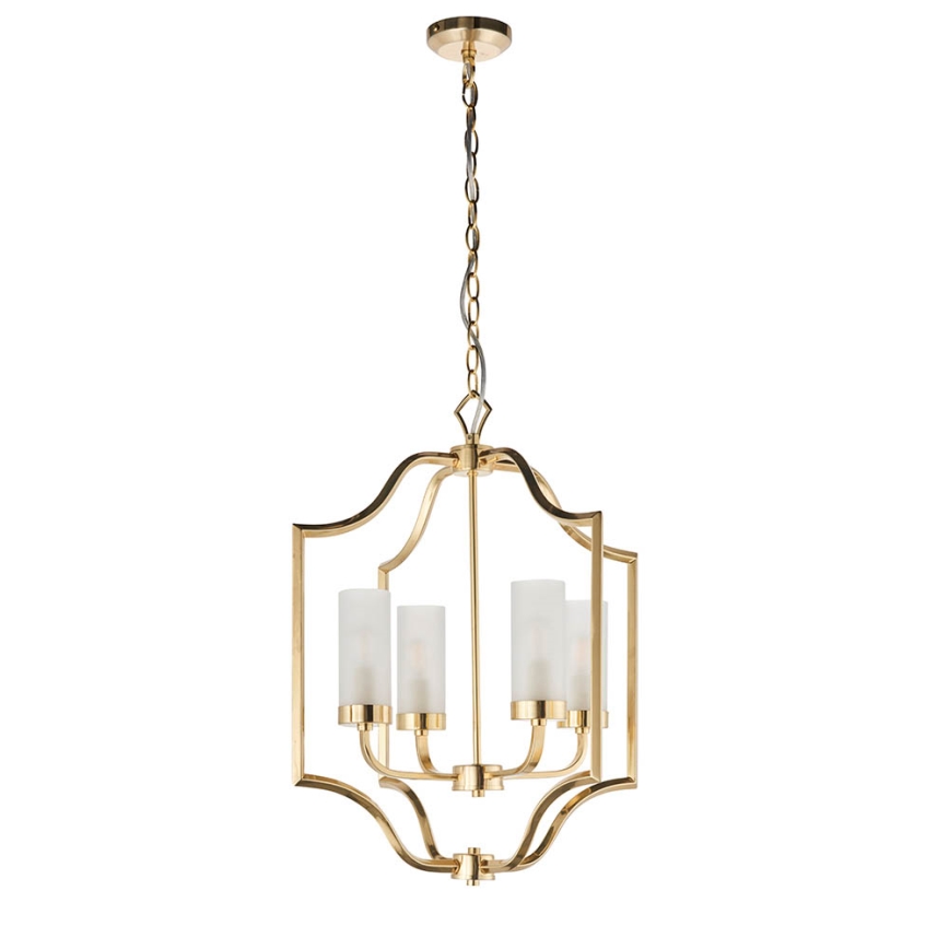 Endon 81914 - Luster na lancu EDREA 4xE14/6W/230V mesing