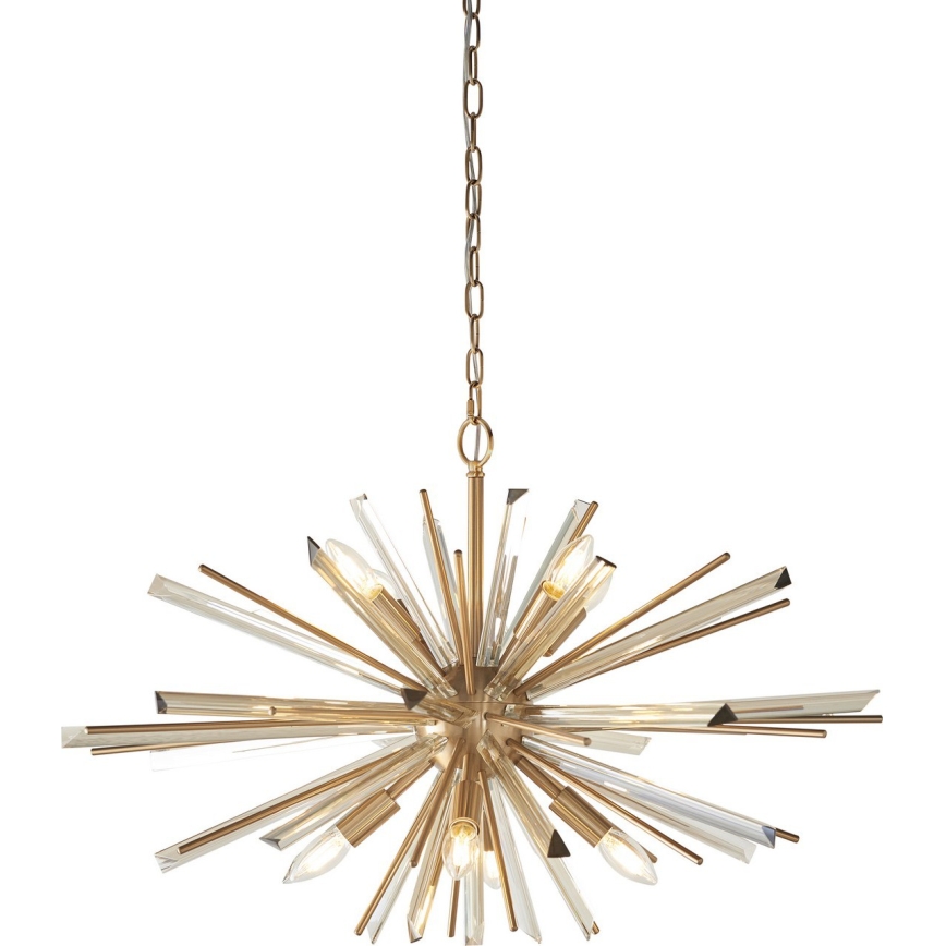 Endon 81935 - Zlatni luster na lancu 8xE14/40W/230V