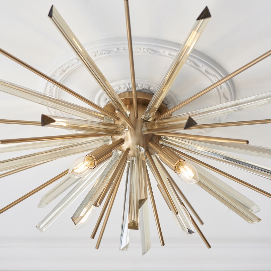 Endon 81937 - Plafonska lampa 4xE14/40W/230V, prečnik 80 cm, zlatna