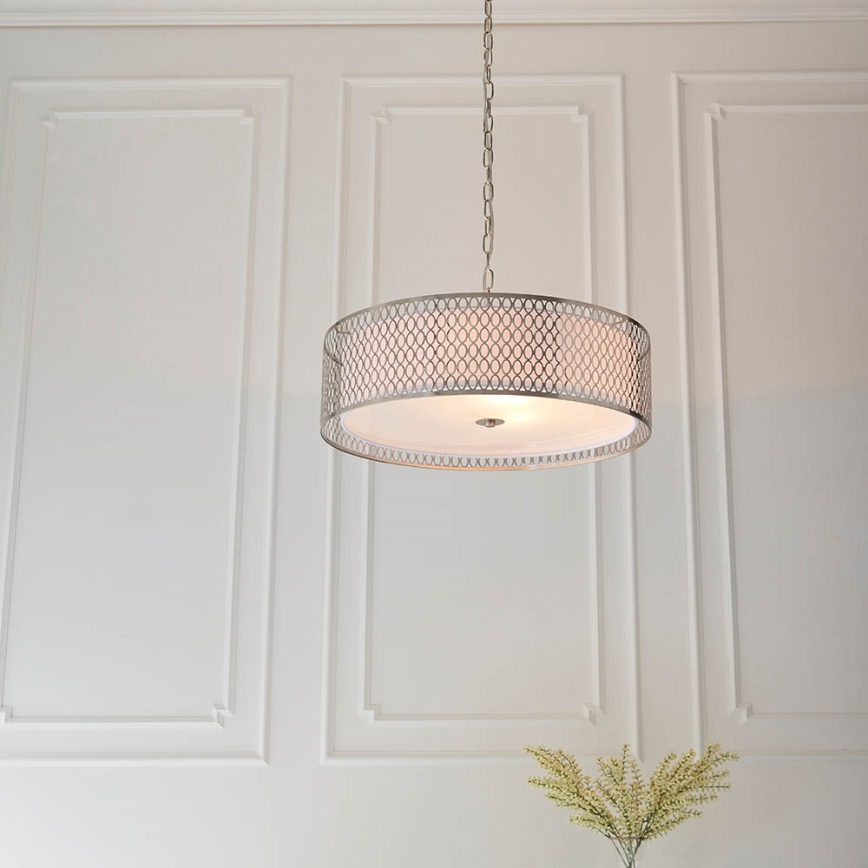 Endon 81969 - Luster na lancu CORDERO 3xE27/10W/230V mat hrom