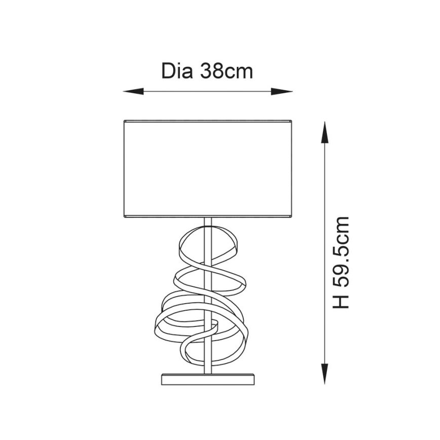 Endon 82071 - Stona lampa 1xE27/10W/230V bela/mesing/crna