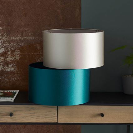 Endon 90024 - Zamenski abažur za stonu lampu E27, prečnik 38 cm, siva
