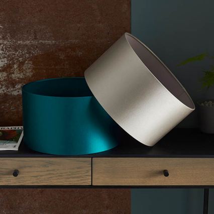 Endon 90024 - Zamenski abažur za stonu lampu E27, prečnik 38 cm, siva