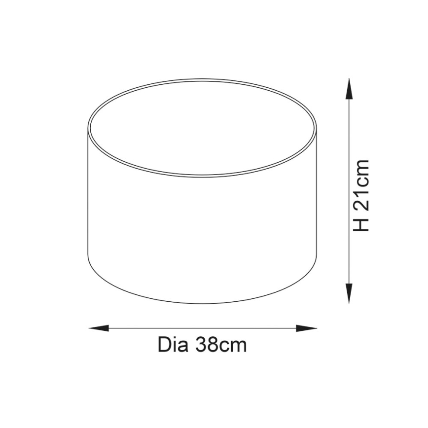 Endon 90024 - Zamenski abažur za stonu lampu E27, prečnik 38 cm, siva