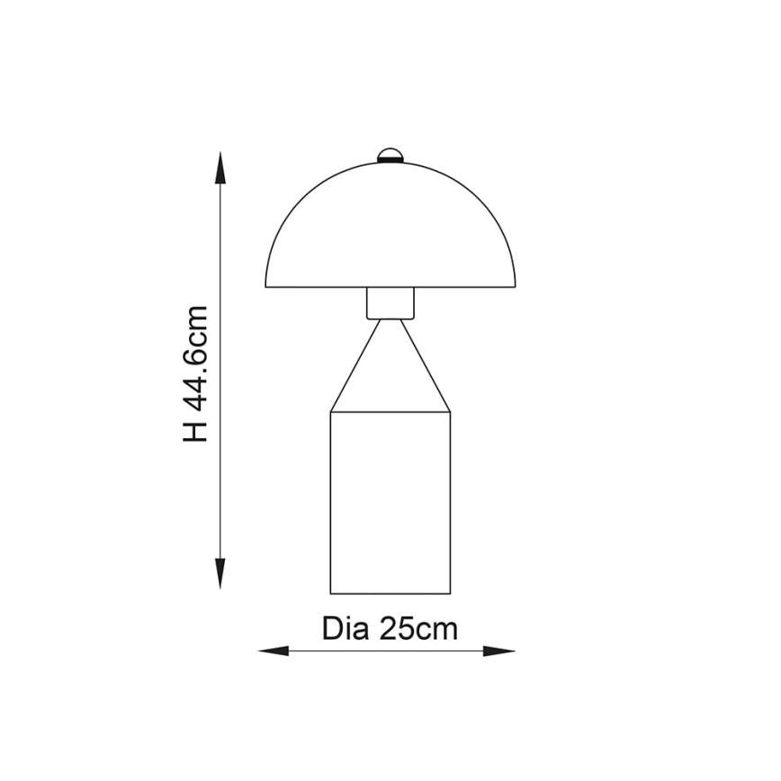 Endon 90522 - Stona lampa NOVA 1xE27/60W/230V mesing