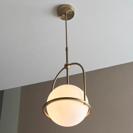 Endon 90844 - Luster na šipci ONTARIO 1xE27/10W/230V mesing