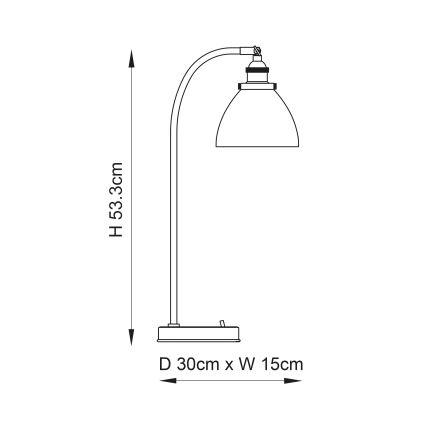 Endon 91740 - Stona lampa HANSEN 1xE14/40W/230V mat hrom