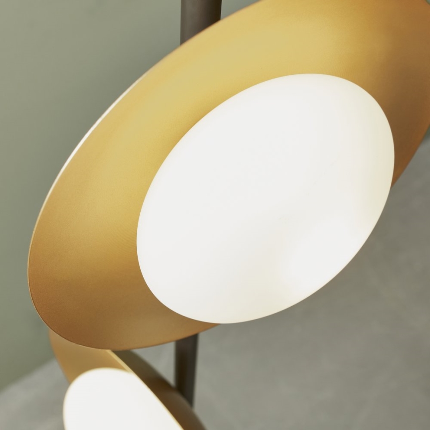 Endon 92039 - Podna lampa RUFFLE 3xG9/3W/230V crna/zlatna