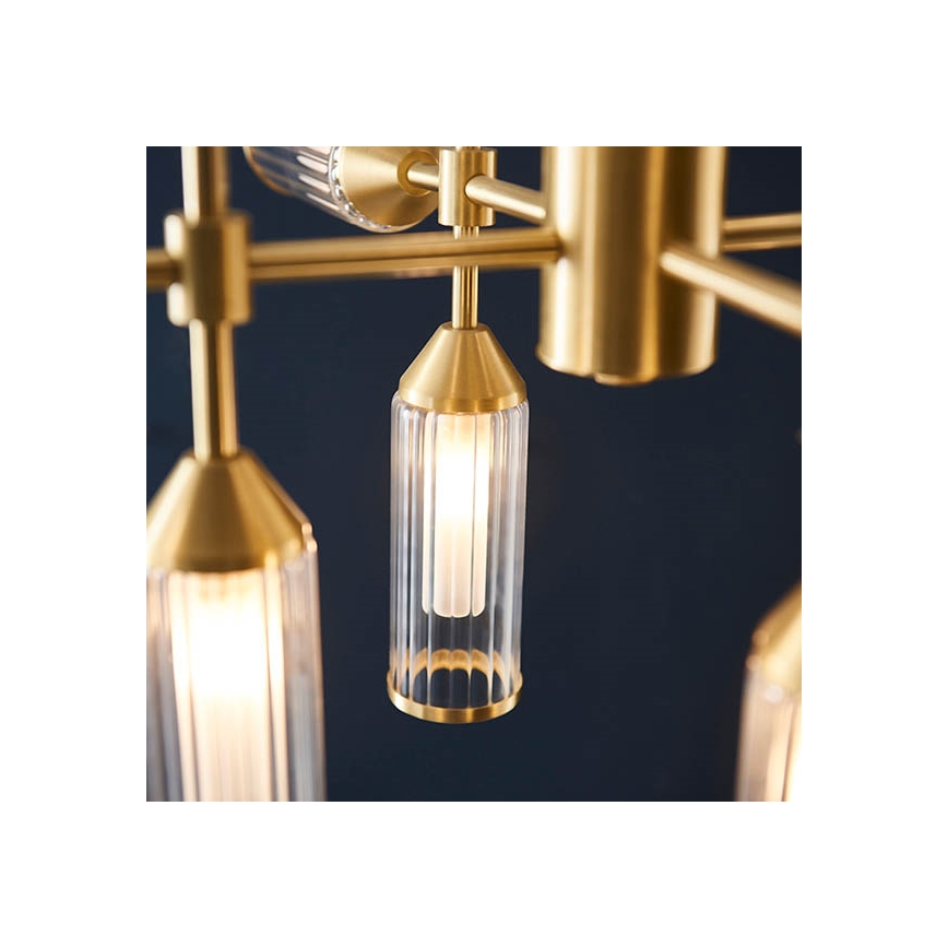 Endon 92214 - Luster na šipki TOUR 12xG9/3W/230V mesing