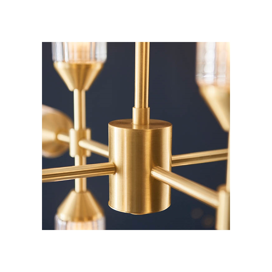 Endon 92214 - Luster na šipki TOUR 12xG9/3W/230V mesing