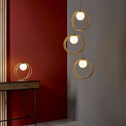 Endon 92491 - Stona lampa EMILIO 1xG9/3W/230V zlatna/bela