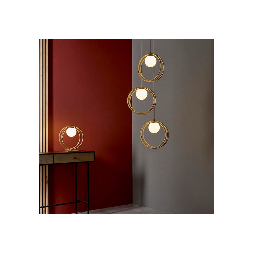 Endon 92491 - Stona lampa EMILIO 1xG9/3W/230V zlatna/bela