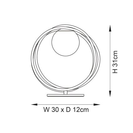 Endon 92491 - Stona lampa EMILIO 1xG9/3W/230V zlatna/bela