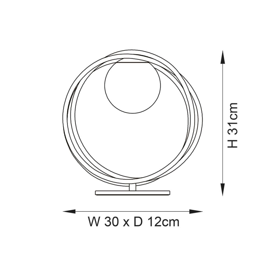 Endon 92491 - Stona lampa EMILIO 1xG9/3W/230V zlatna/bela