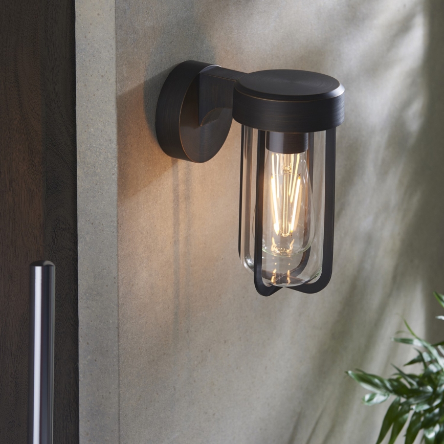 Endon 92857 - Kupatilska zidna svetiljka 1xE27/6W/230V IP44 bronza/crna