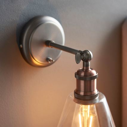 Endon 92874 - Zidna spot lampa HAL 1xE27/10W/230V bronza/bakrena/prozirna