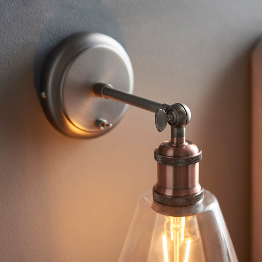 Endon 92874 - Zidna spot lampa HAL 1xE27/10W/230V bronza/bakrena/prozirna