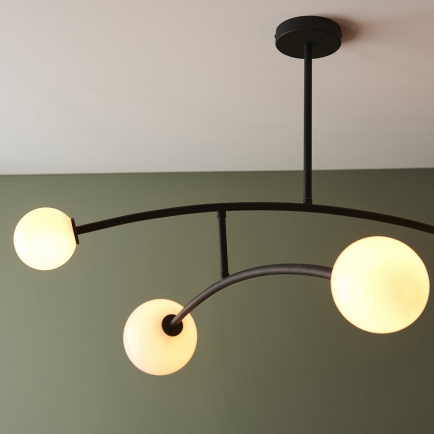 Endon 92940 - Luster na šipci BALANCE 4xG9/3W/230V crna/bela