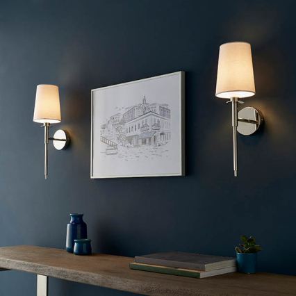 Endon 92949 - Zidna lampa 1xE14/6W/230V bela/sjajni hrom