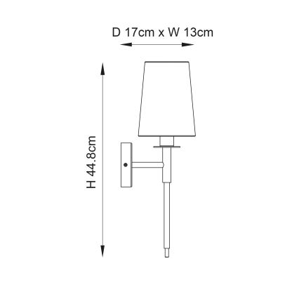 Endon 92955 - Zidna lampa 1xE14/6W/230V bela/zlatna