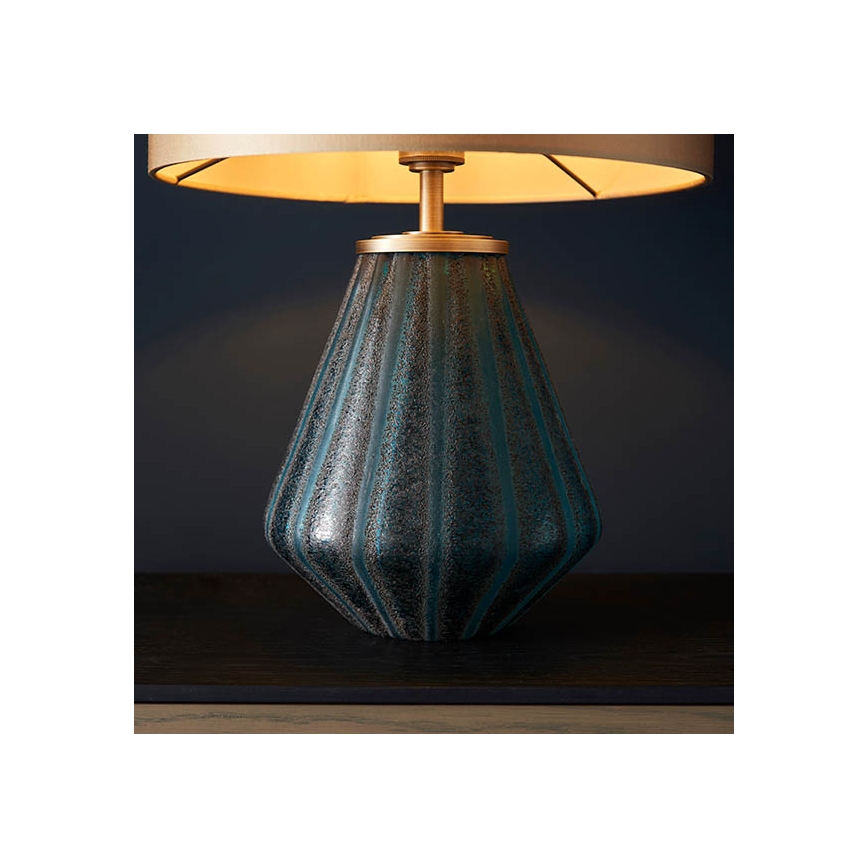 Endon 93059 - Stona lampa ALYSSIA 1xE27/10W/230V zlatna/plava