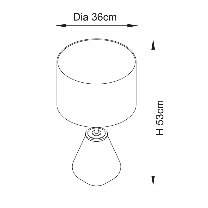 Endon 93059 - Stona lampa ALYSSIA 1xE27/10W/230V zlatna/plava
