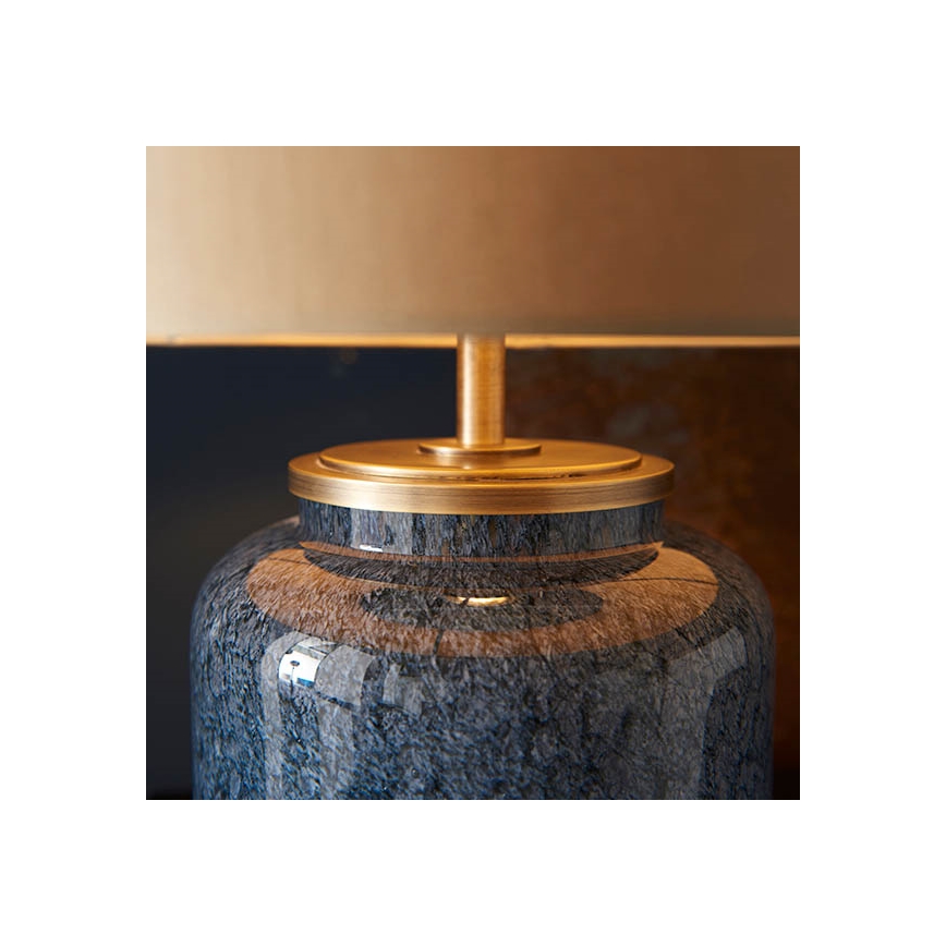 Endon 93067 - Stona lampa ZINNIA 1xE27/10W/230V plava/zlatna