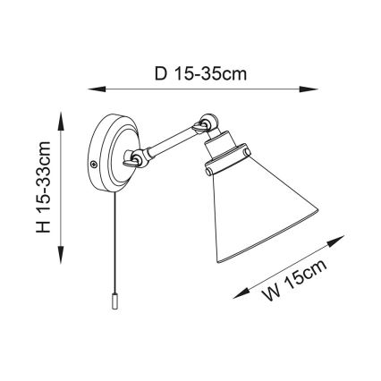 Endon 93854 - Kupatilsko zidno spot svetlo FARADAY 1xG9/3W/230V IP44 zlatno