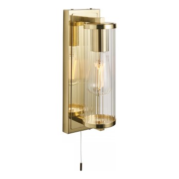 Endon 94075 - Kupatilska zidna svetiljka TAYLOR 1xE27/10W/230V IP44, zlatna