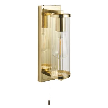 Endon 94075 - Kupatilska zidna svetiljka TAYLOR 1xE27/10W/230V IP44, zlatna